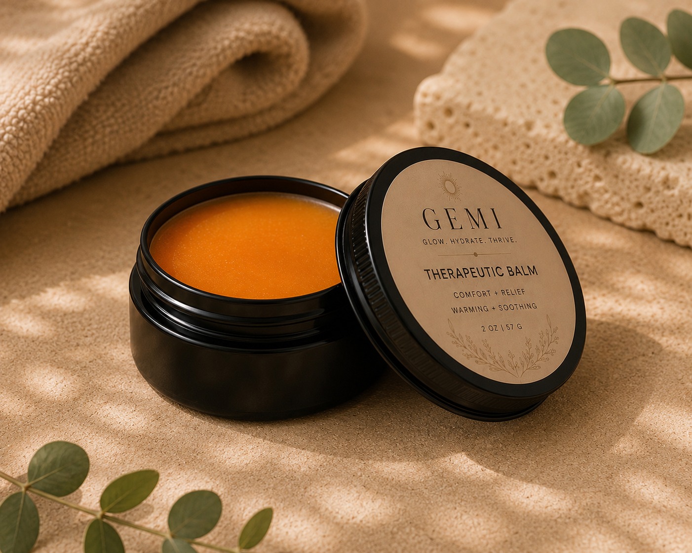 GEMISKIN Therapeutic Balm, open jar